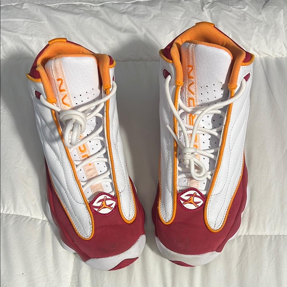Jordan Pro Strong boys White, vivid orange & cardinal red Athletic Sneakers